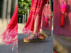 Reststück 93cm - Hamburger Liebe Fringe Me Geometric Red mit Fransenborte