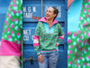 Hamburger Liebe Leichter Baumwollsweat Wonderland Sprinkles bunt auf Verde erba