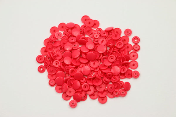 50 Kam Snaps Druckknöpfe T5 Farbe hellrot