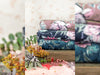 Baumwolljersey My Watercolor Garden anthrazit by Lila-Lotta