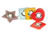 Ösen Patch 3 x 3cm für Kordeln rot Lederimitat