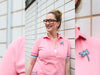 Hamburger Liebe Polo Me Stripe Polokragen rosa scuro-bluette-azzuro-weiß