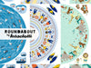 Baumwoll Panel Roundabout Kinder der Welt hellblau-bunt by Käselotti 140cm