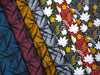 Baumwollsweat Toronto Ahornblätter bunt auf Dunkelgrün