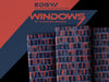 Viskose Webware Windows jeansblau-nachtblau-korallrot by Thorsten Berger
